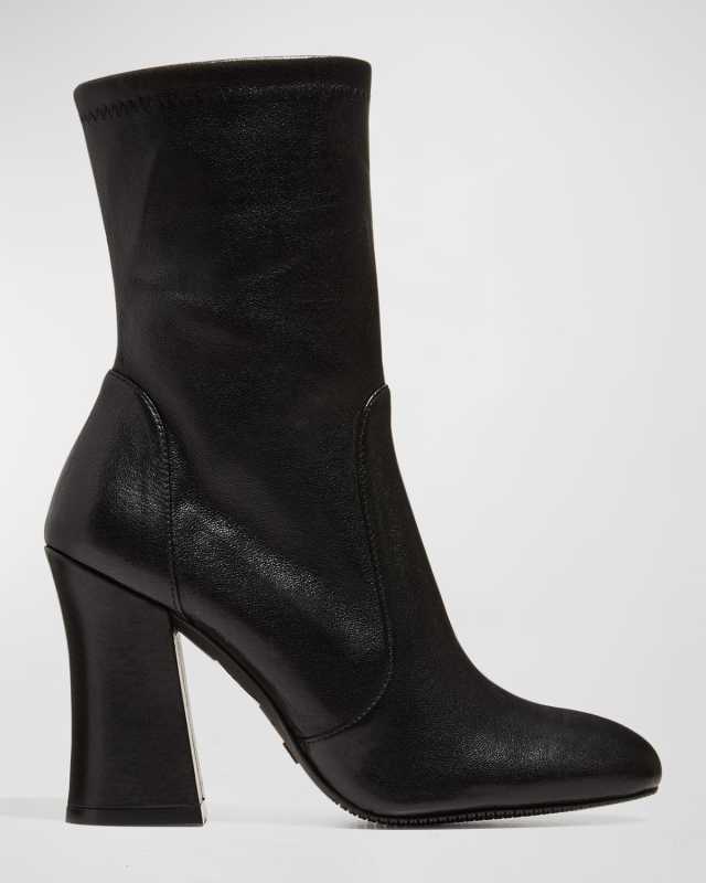 Sleek Lambskin Sock Booties
